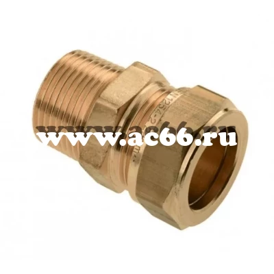 Муфта 15-1/2" Н/Р  обжим, латунь, General Fittings 1N00