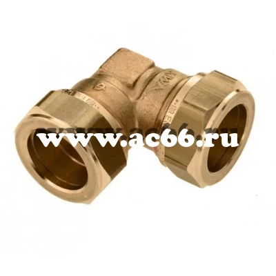 Угольник 15-15 обжим, латунь, General Fittings 1N00