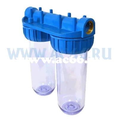 Колба RX "Duplex" 10" S 1"D (двойной прозрачный корпус)(уп.5шт)