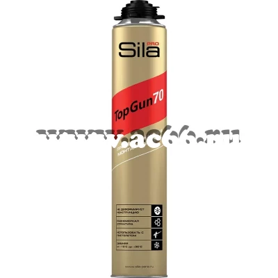 Пена монтажная Sila Pro TopGun 70 , профессиональная 880 ml. (под пистолет)